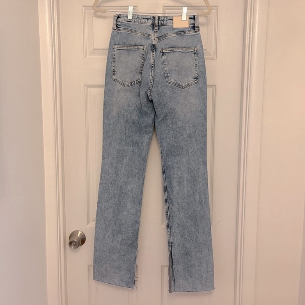 Zara split hem jeans